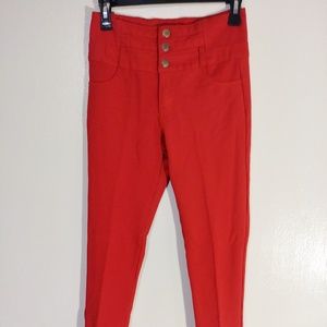 COQUETA RED SKINNY PANTS SIZE M